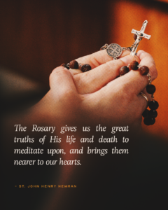 Rosary gives us the great truths of His life